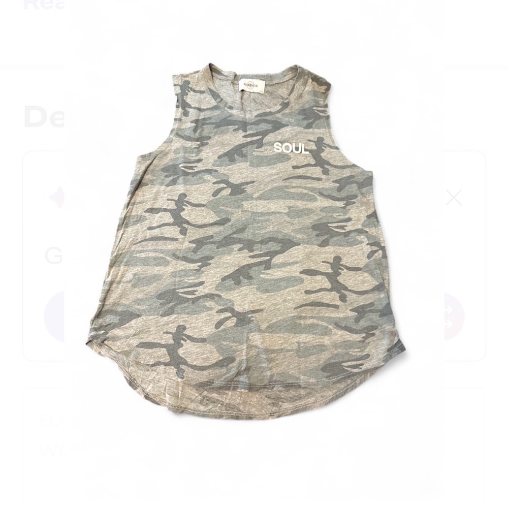 SoulCycle Gray Camo Tank Top